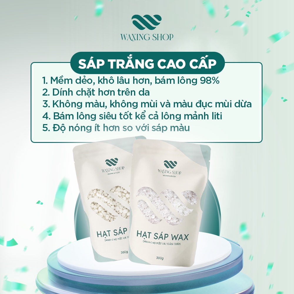 Combo Sáp Wax Lông Việt Nam Mỡ Trăn Và Chén Silicon Waxing Shop Tặng Que Phết Sáp