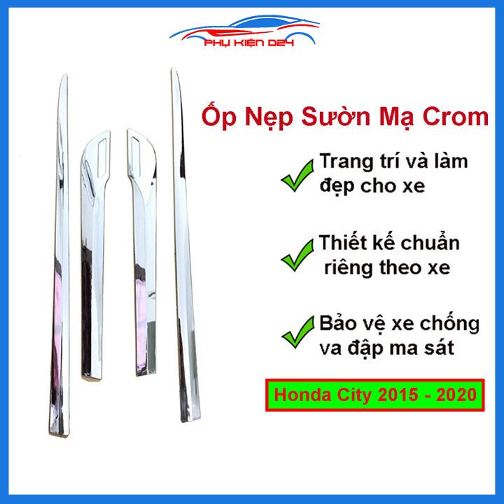 Bộ ốp nẹp sườn City 2015-2016-2017-2018-2019-2020 chống trầy trang trí bảo vệ xe