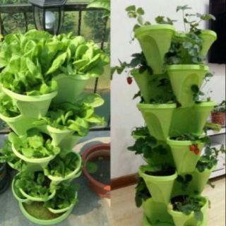 Chậu trồng cây xếp tầng, tháp trồng cây 8 tầng