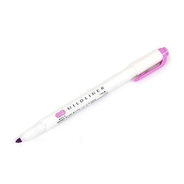 Bút đánh dấu hai đầu Zebra Mildliner Double-Sided Highlighter – Fine/Bold – Màu hồng cánh sen (Mild Magenta)