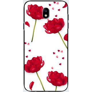 Ốp lưng Samsung J2 Pro, J3 Pro, J7 Pro in hình Hoa đỏ nền trắng