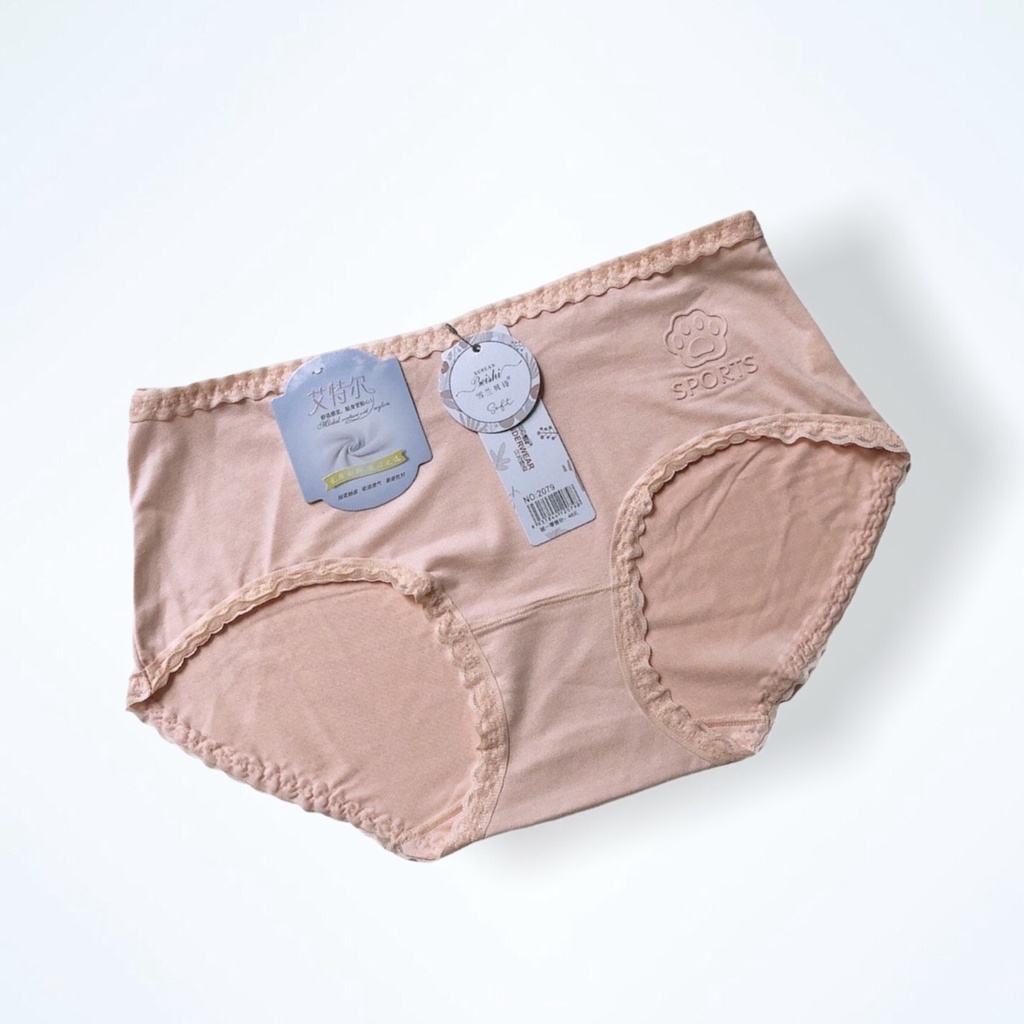 Quần Lót Nữ Thun Lạnh Cao Cấp Trơn Viền Bèo Ren Mềm Mịn PINK STORE QL2079
