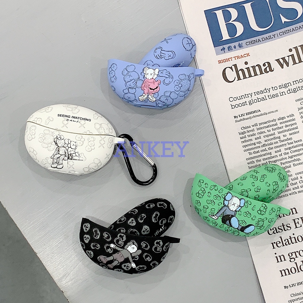 OPPO Enco Air 2 Pro / X2 Vỏ Bảo Vệ Hộp Sạc Tai Nghe Bằng Silicon Chống Sốc Hình Pikachu Hoạt Hình Có Móc Khóa