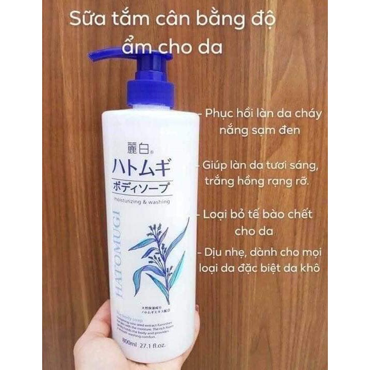 Sữa tắm Hatomugi chiết xuất ý dĩ  800ml  Nhật Bản