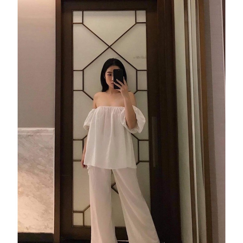 [Mã FAXANH245 giảm 10K đơn 50K] SÉT ÁO TRỄ VAI TAY RỘNG VÀ QUẦN ỐNG RỘNG VẢI MỀM MỊN THOÁNG MÁT THỜI TRANG THIẾT KẾ | BigBuy360 - bigbuy360.vn