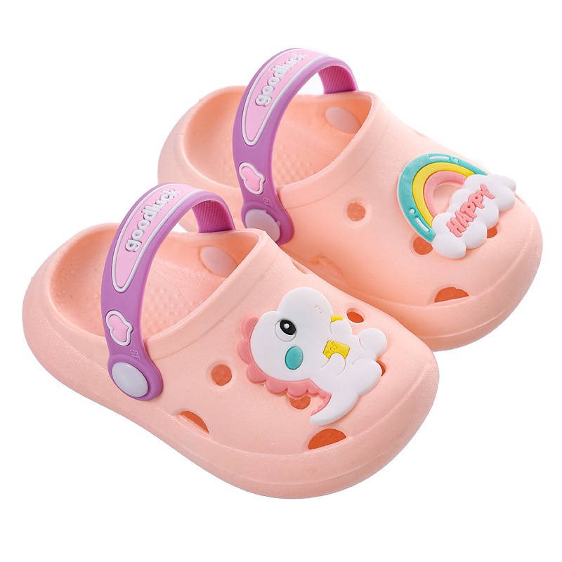 Dép sục cho bé chống trơn trượt hình kỳ lân cầu vồng dễ thương, nhiều màu cho bé trai bé gái DE461