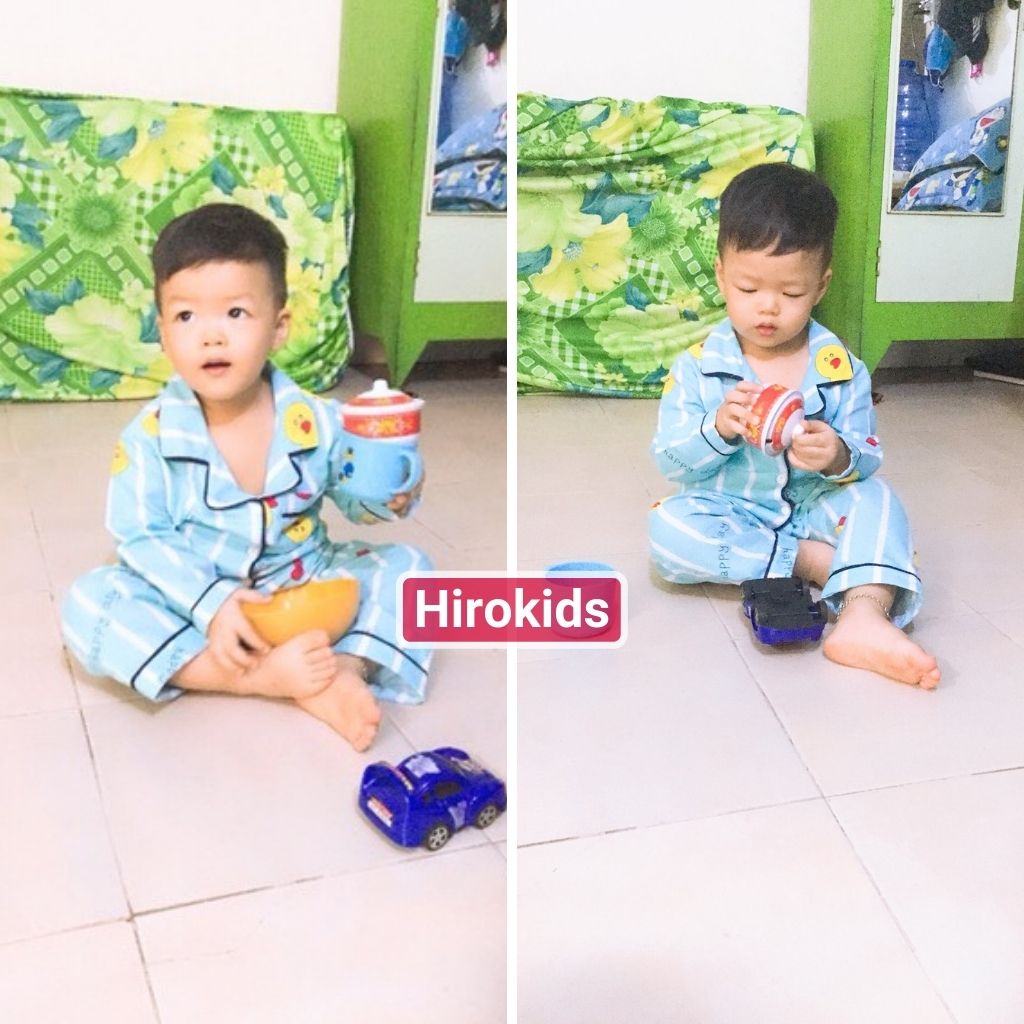 Bộ đồ ngủ Pijama Kate dài tay cho tay cho bé trai/bé gái (12-30kg) - HIROKIDS