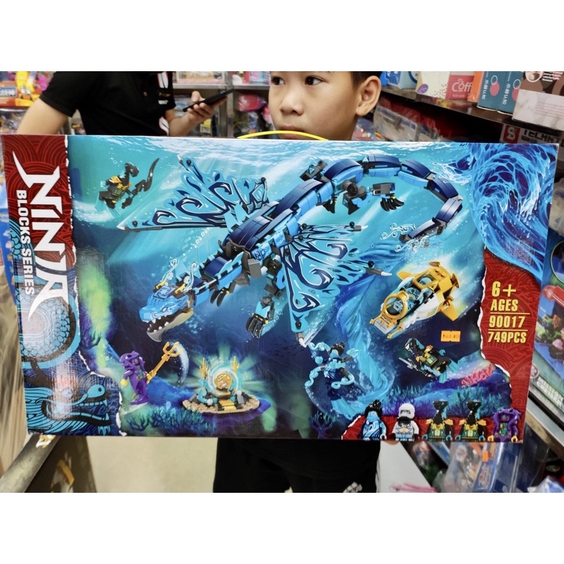 Đồ chơi xếp hình ninjago non lego 71754 90017 rồng biển
