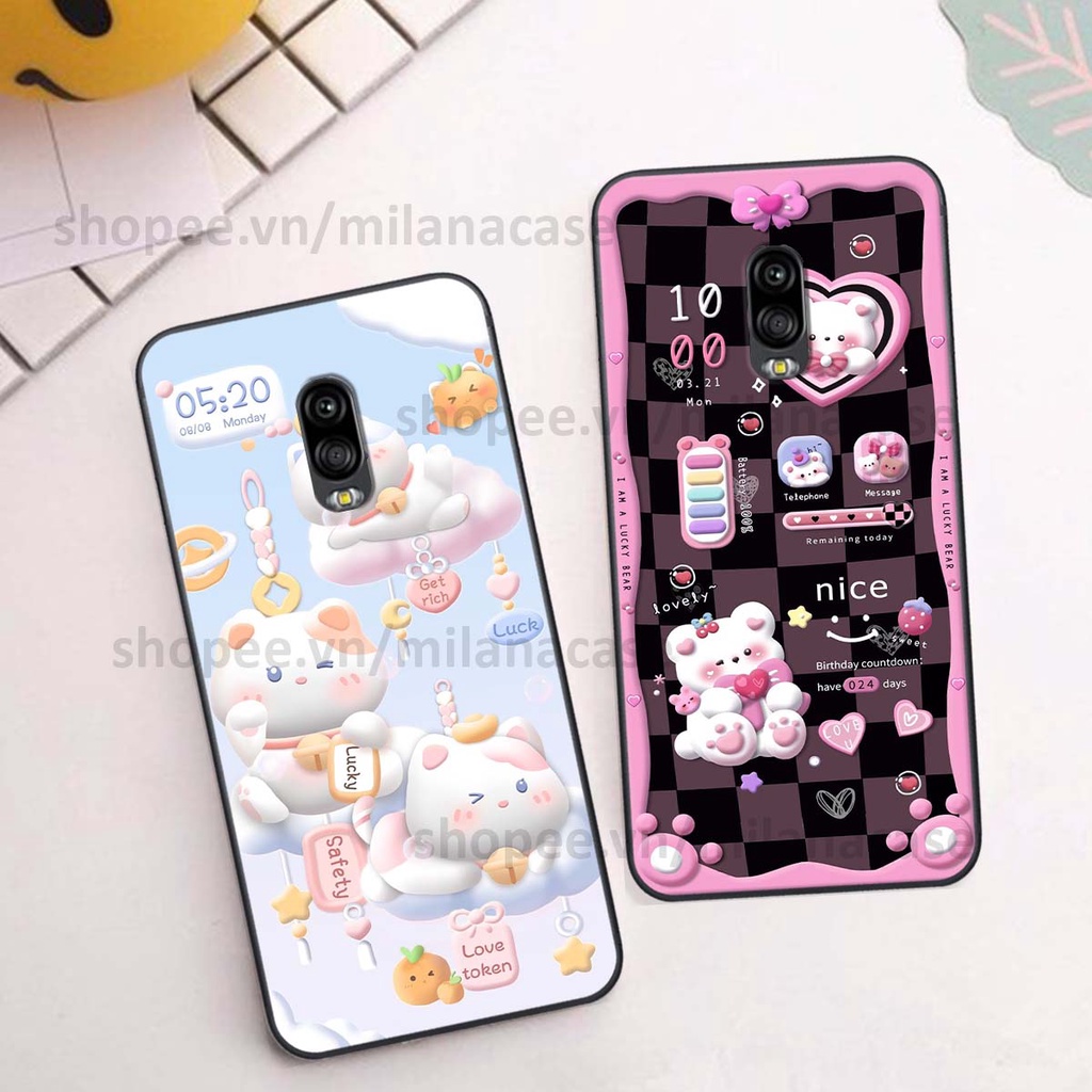 Ốp Samsung J7 Plus / J7+ hình đồng hồ icon gấu mèo cute cực dễ thương ngộ nghĩnh