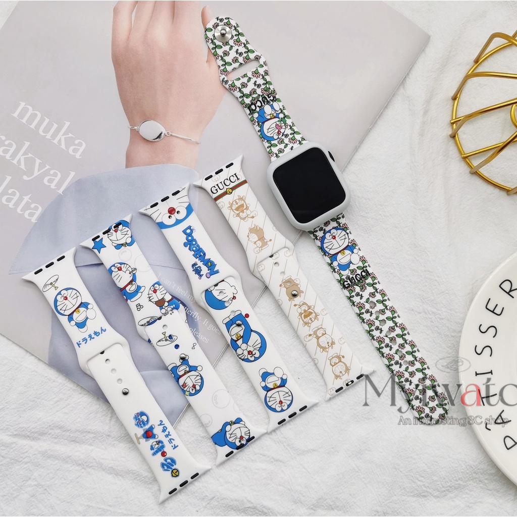 Dây đeo silicone mềm 38mm 40mm 42mm 44mm 41mm 45mm thích hợp cho Apple iwatch 7 6 SE 5 4 3 2 1 T500 plus hw22 W46 6