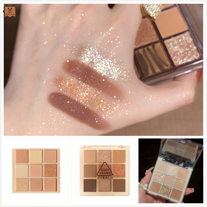 [Hàng mới về] Bảng phấn mắt màu lì và ánh ngọc trai lấp lánh trang điểm hàng ngày