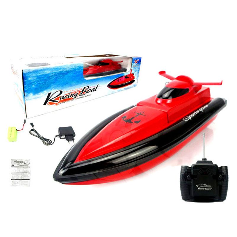 Thuyền Mini Điều Khiển Từ Xa Tốc Độ Cao Với 2 Động Cơ Radio Chống Thấm Nước