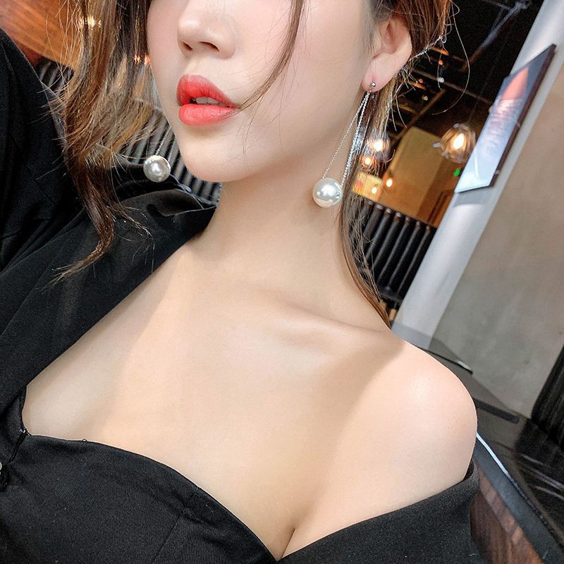 ( có khuyên không cần lỗ tai) khuyên tai hạt dáng thả cực xinh mã T-019