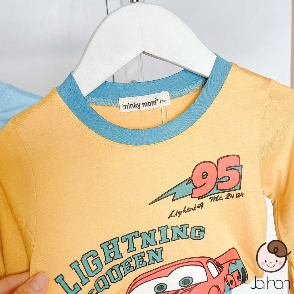 [SALE] Bộ Quần Áo Bé Gái, Bé Trai Minky Mom Hoạ Tiết Siêu Nhân, Bộ Dài Tay Thun Lạnh Cho Bé Mặc Nhà Thu Đông MKMTD2211