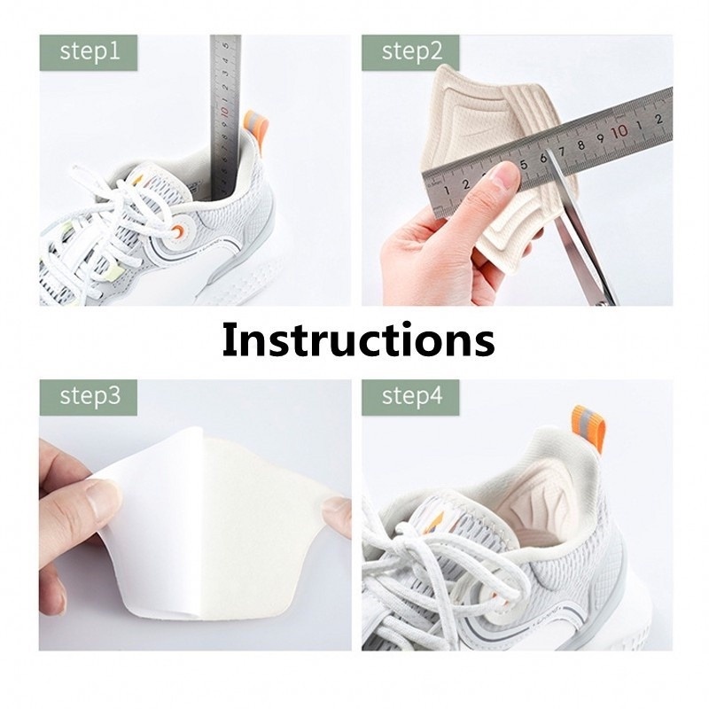 1 Cặp Miếng Dán Gót Giày Mềm Dày Dặn Gọn Nhẹ Chống Mòn / Rơi / Trầy Xước Tiện Dụng