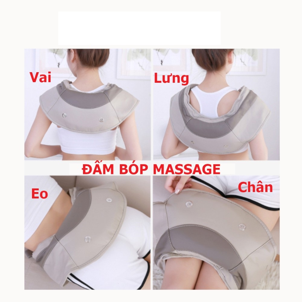 [Hàng Nội Địa] Đai massage đấm lưng vai cổ gáy siêu tiện lợi_ Bảo hành 12 tháng