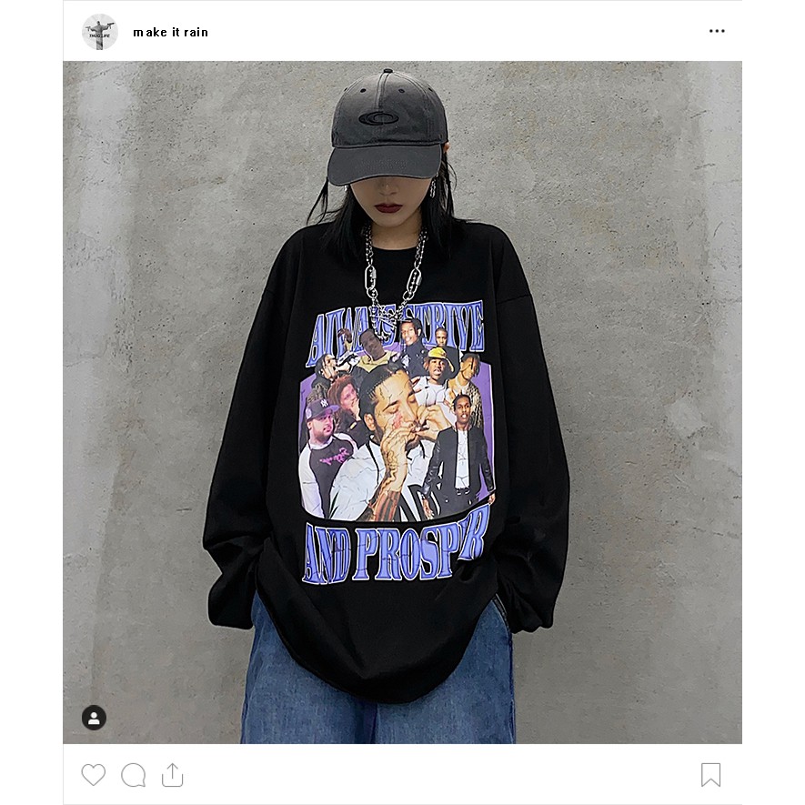 Áo phông Make It rain Heybig dài tay - Asap