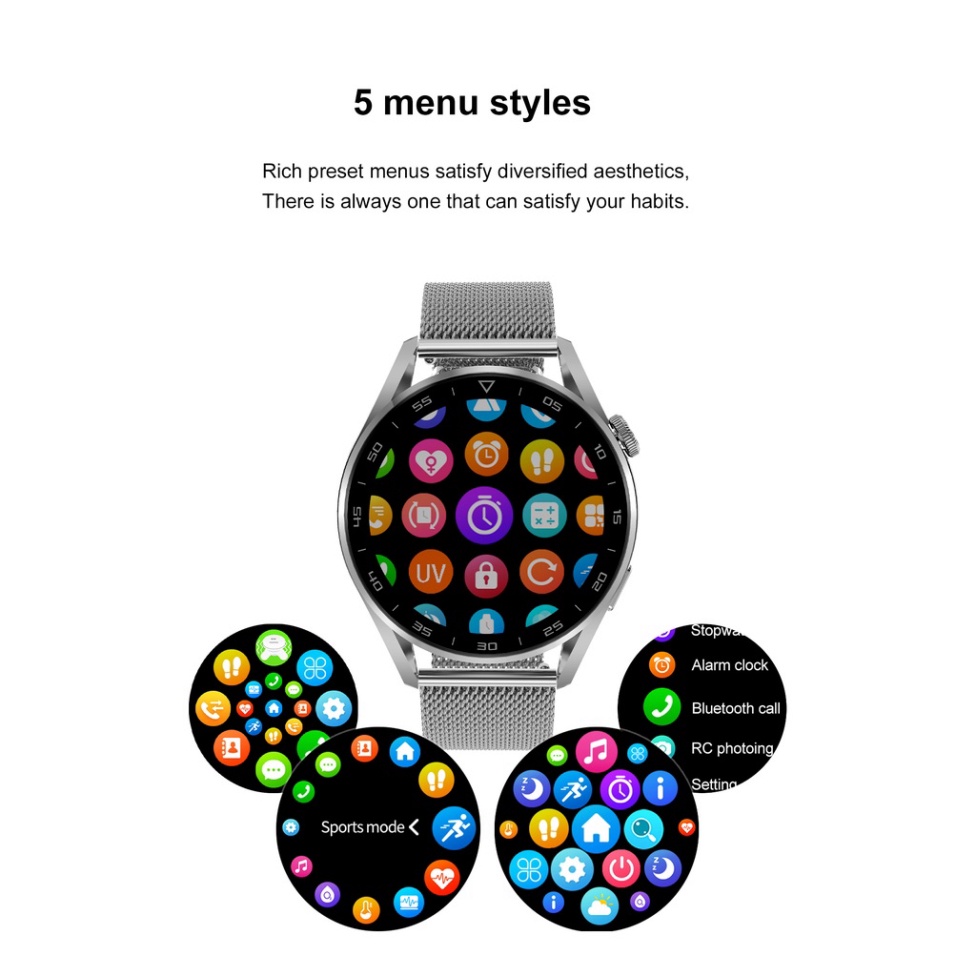 Đồng Hồ Thông Minh DT3 Pro Màn Hình 1.36 Inch 390*390 HD Kết Nối Bluetooth Không Dây DT3Pro