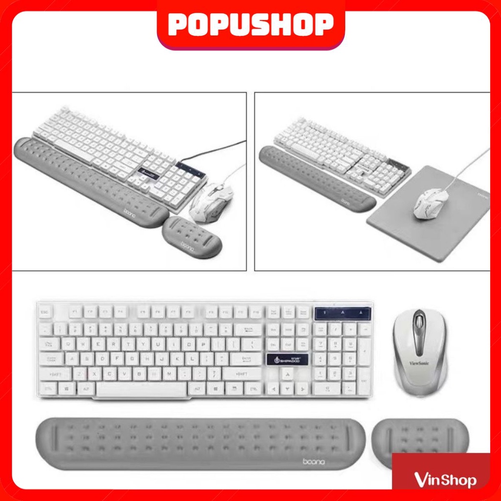 Đệm kê tay bàn phím và kê tay chuột máy tính chống mỏi cổ tay BAONA nhiều size nhiều mầu.