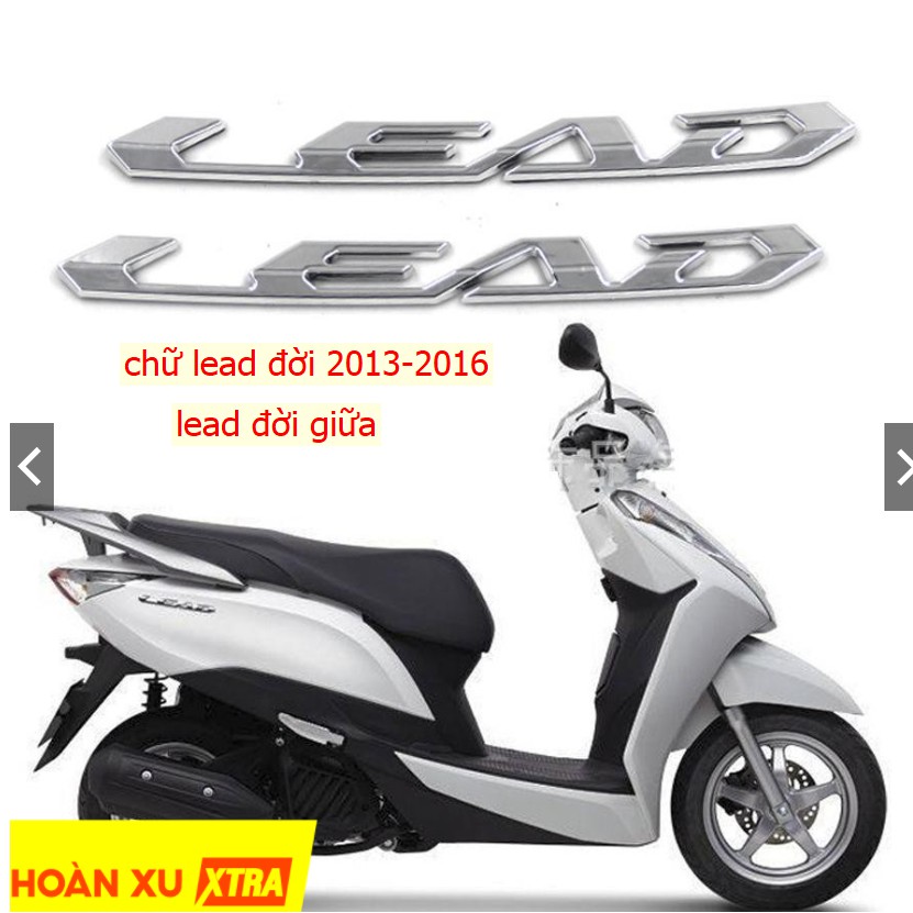 Bộ tem chữ nổi Lead 110cc 2008 - 2012, Lead 125cc 2013 - 2021 (giá 1 cặp)