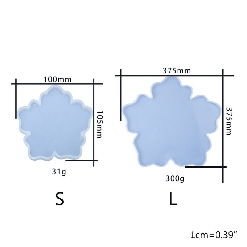 Khuôn Silicone Làm Đế Lót Ly Hình Bông Hoa Bằng Nhựa Epoxy Độc Đáo DIY