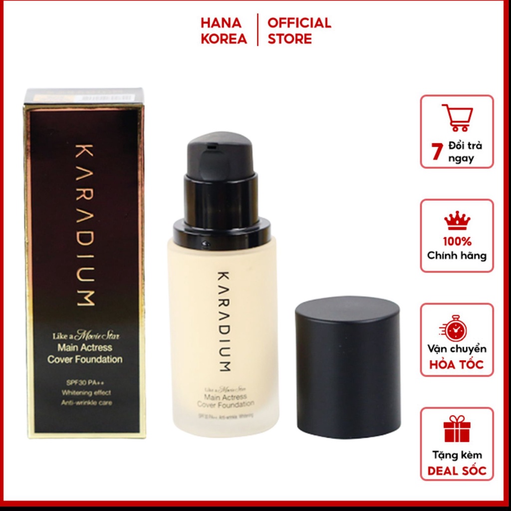 Kem nền SIÊU MỊN  lọ karadium Like a Movie Star Cover Foundation