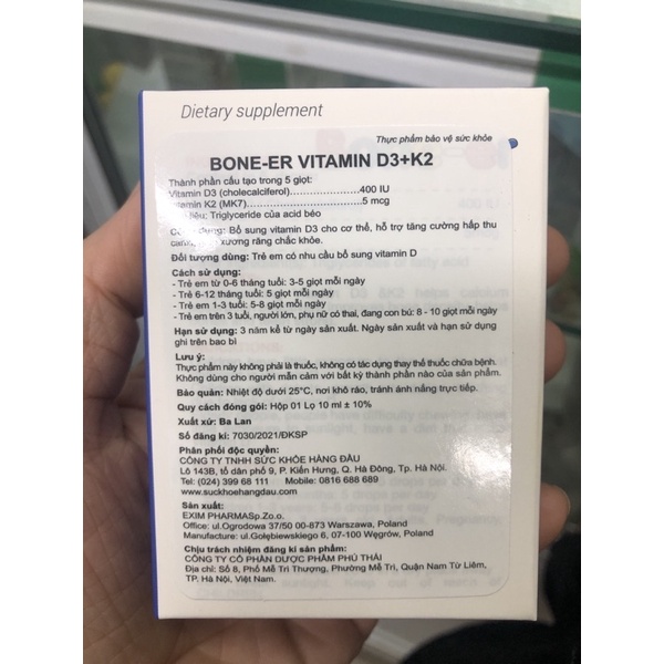 Bone-er vitamin D3-k2