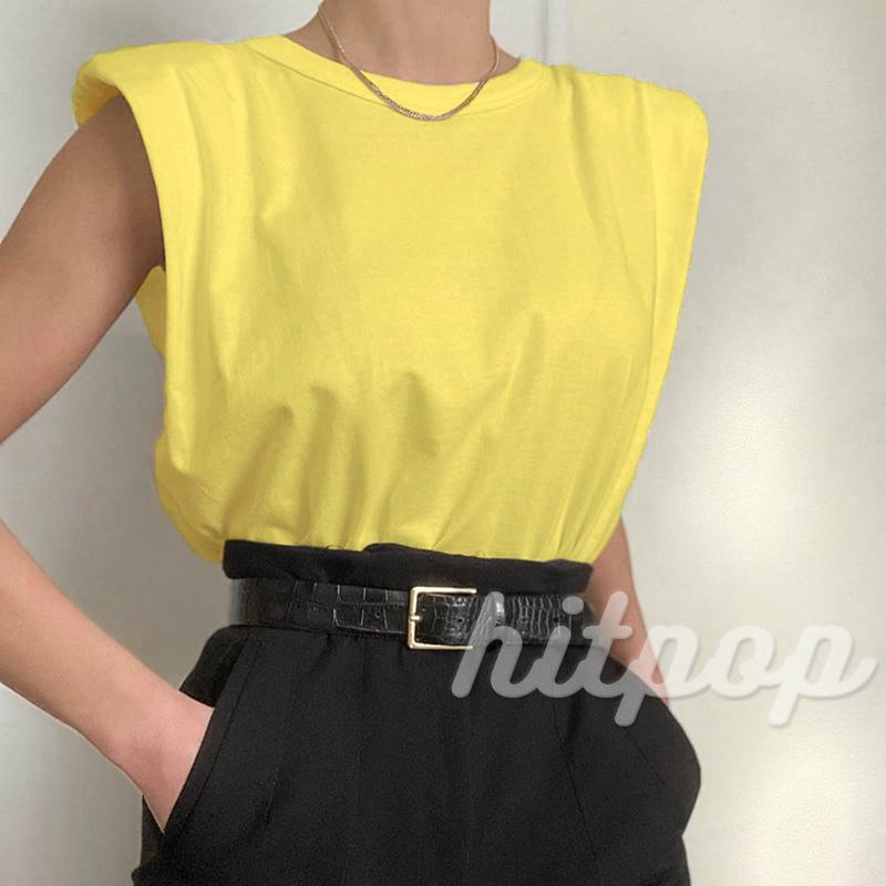 Áo Thun Sát Nách Cổ Tròn Màu Trơn Thời Trang Cho Nữ | BigBuy360 - bigbuy360.vn