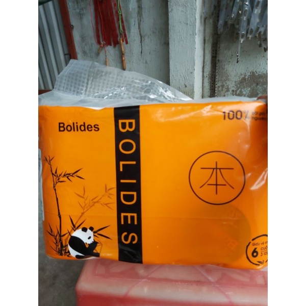 Giấy vệ sinh không lõi Gấu Trúc Bolides  lốc 6 cuộn tiện lợi