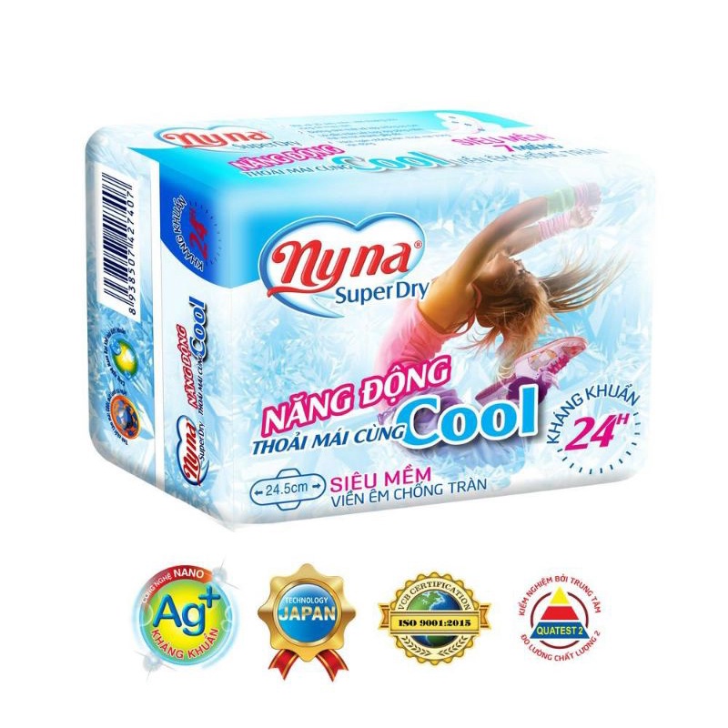 Lốc 8 gói các loại bvs ICOOL  siêu mỏng, kháng khuẩn, cool mát lạnh