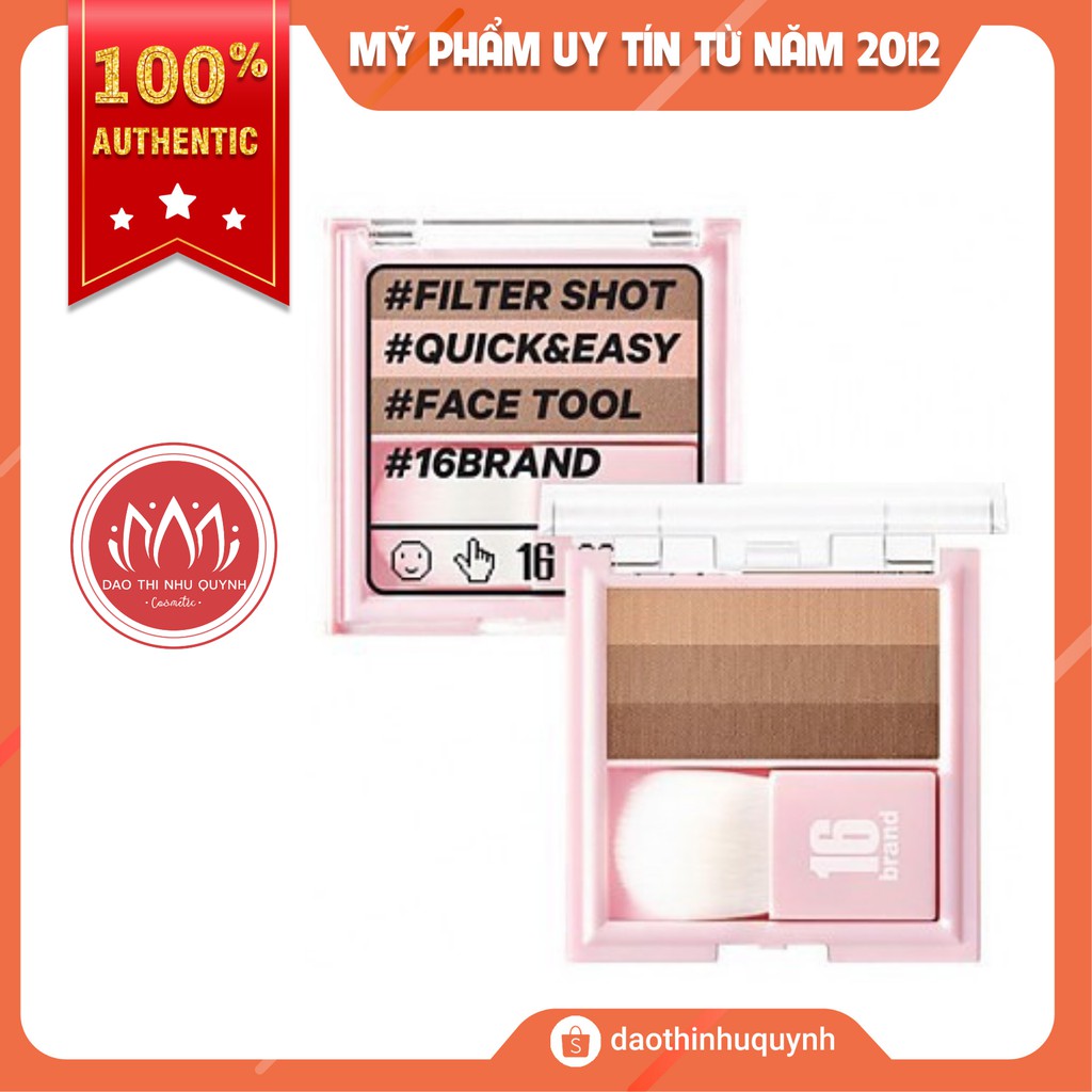 Phấn Tạo Khối Và Highlight Đa Năng 16Brand Filter Shot Contour Peach