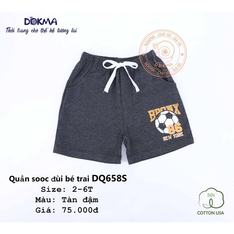 Quần sooc đùi bé trai Dokma DQ658S (Sz 2-6T)