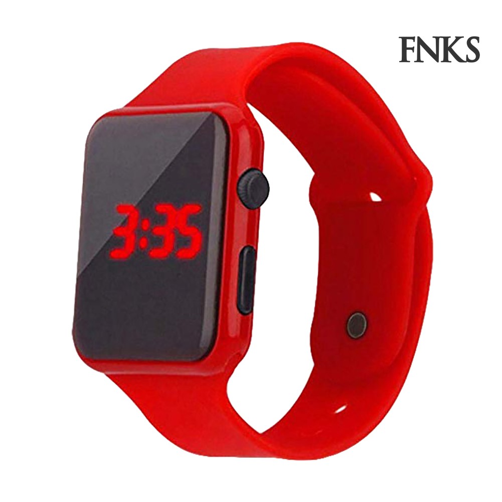 Đồng Hồ Đeo Tay Điện Tử Dây Làm Từ Da Giả Màn Hình Vuông Có Đèn Led Dành Cho Bé | BigBuy360 - bigbuy360.vn