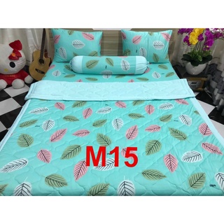 [GIÁ RẺ NHẤT] BỘ DRAP THUN LẠNH HÀN QUỐC MẪU LÁ 4 MÓN