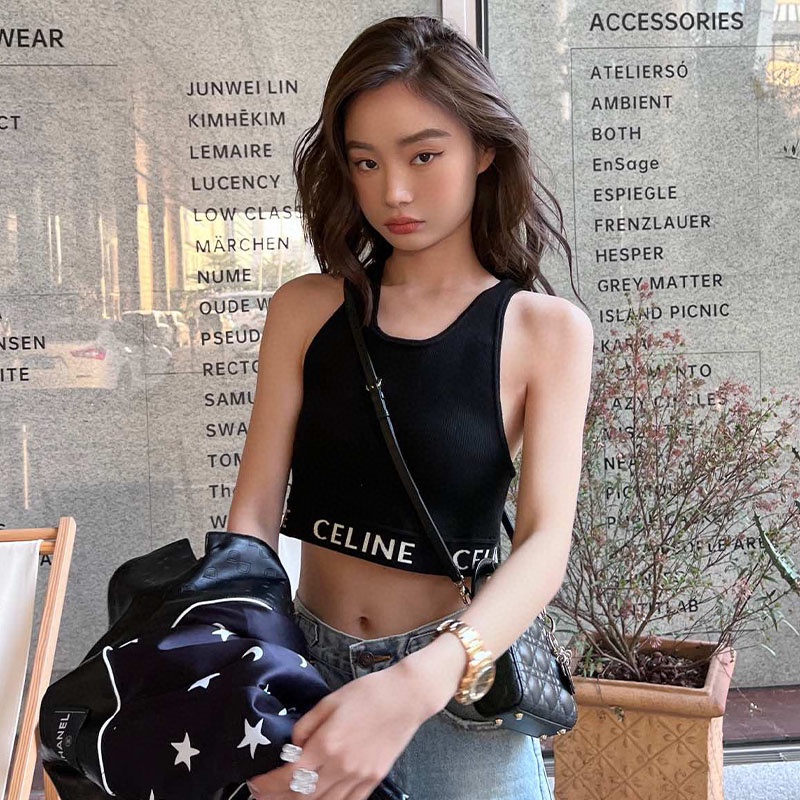 Áo Dệt Kim Không Tay Phong Cách Thể Thao Thời Trang Mùa Hè Dễ Phối Đồ