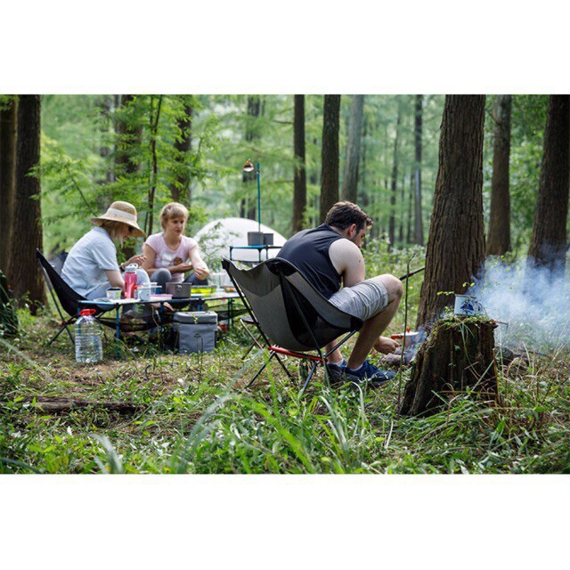 Ghế cắm trại naturehike campoutvn dã ngoại ghế gấp câu cá đen Nhôm 2019 A041