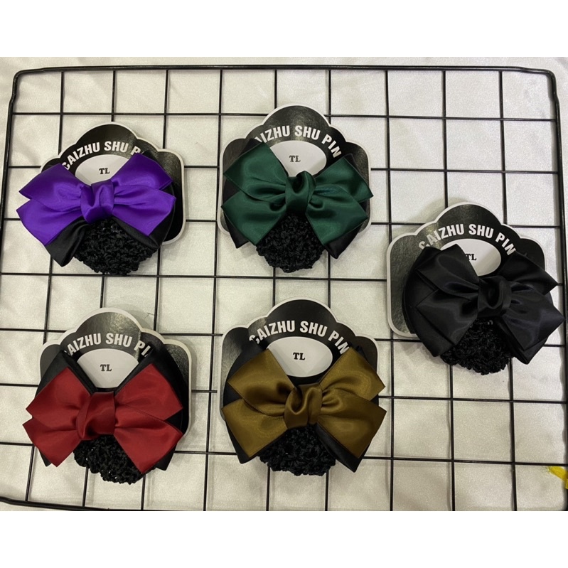 Kẹp Búi Tóc Nơ Lưới Công Sở Cho Nữ