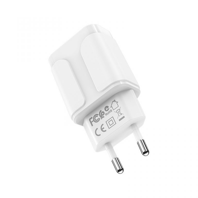 Củ sạc Borofone BA37A 2 cổng 2.4A hỗ trợ sạc nhanh an toàn cho điện thoại