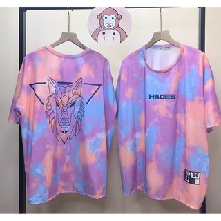 ÁO THUN NAM, ÁO THUN NỮ, FORM RỘNG,MẪU HADES LOANG MÀU CỰC CÁ TÍNH