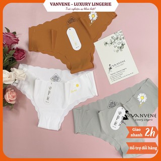 QUẦN LÓT NỮ SU ĐÚC HOA CÚC DASMU VANVENE CẠP THẤP KHÔNG VIỀN LƯỢN SÓNG LÓT COTTON DẬP FREE SIZE 45-55KG Q272