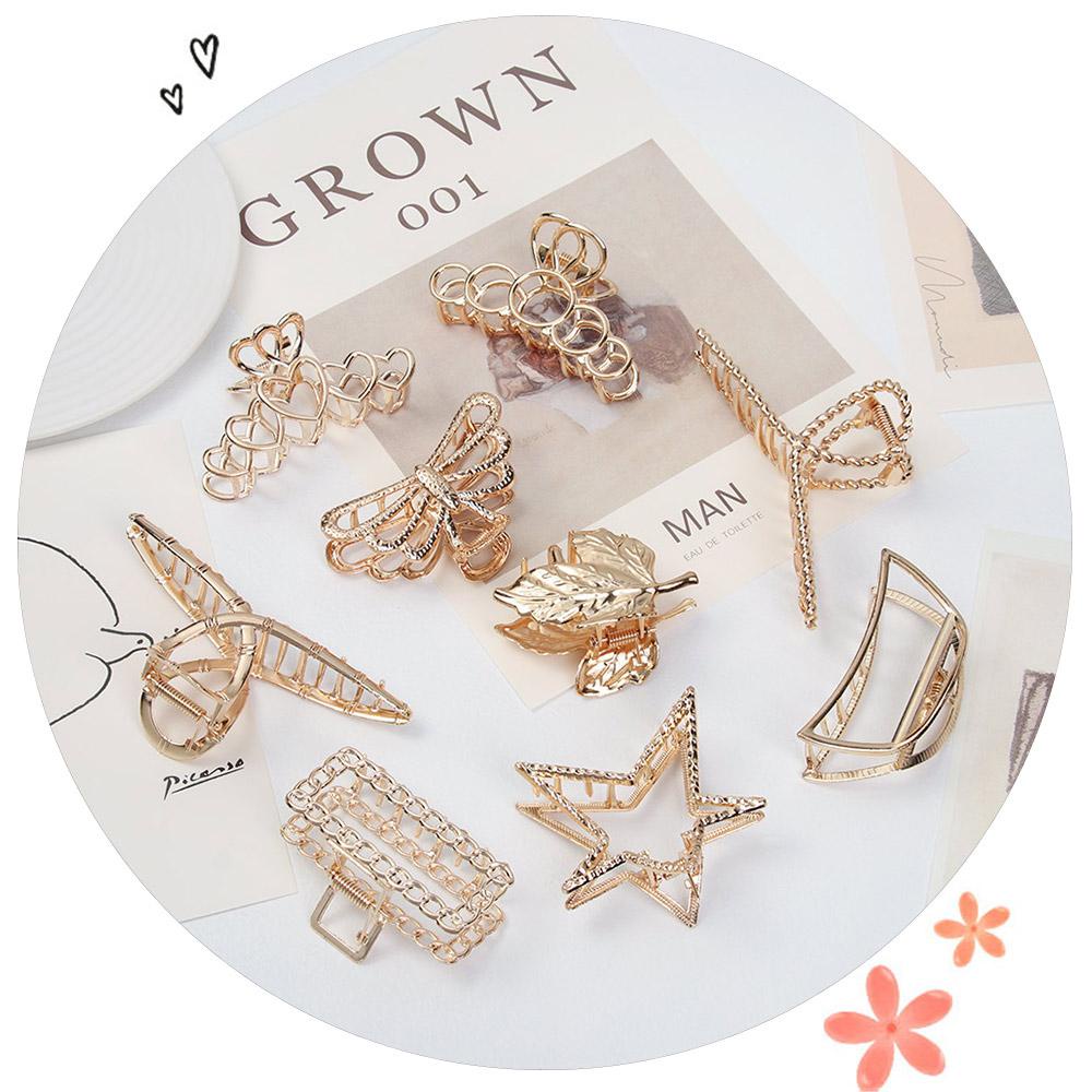 YVE Kẹp Tóc Càng Cua Kim Loại Phong Cách Hàn Quốc