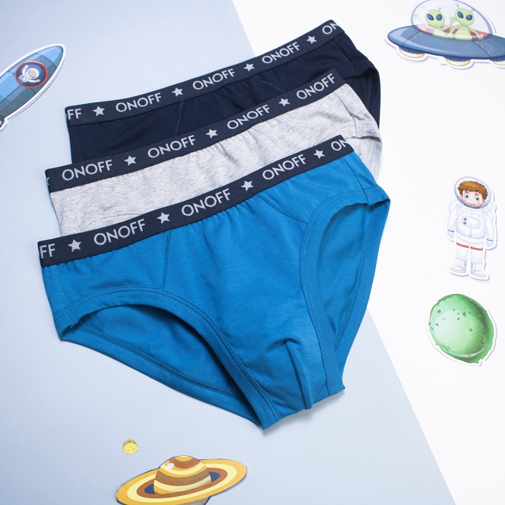 Quần lót bé trai cotton Mỹ cho bé từ 7-15 tuổi Cute Boy ONOFF - 12UQ22A003