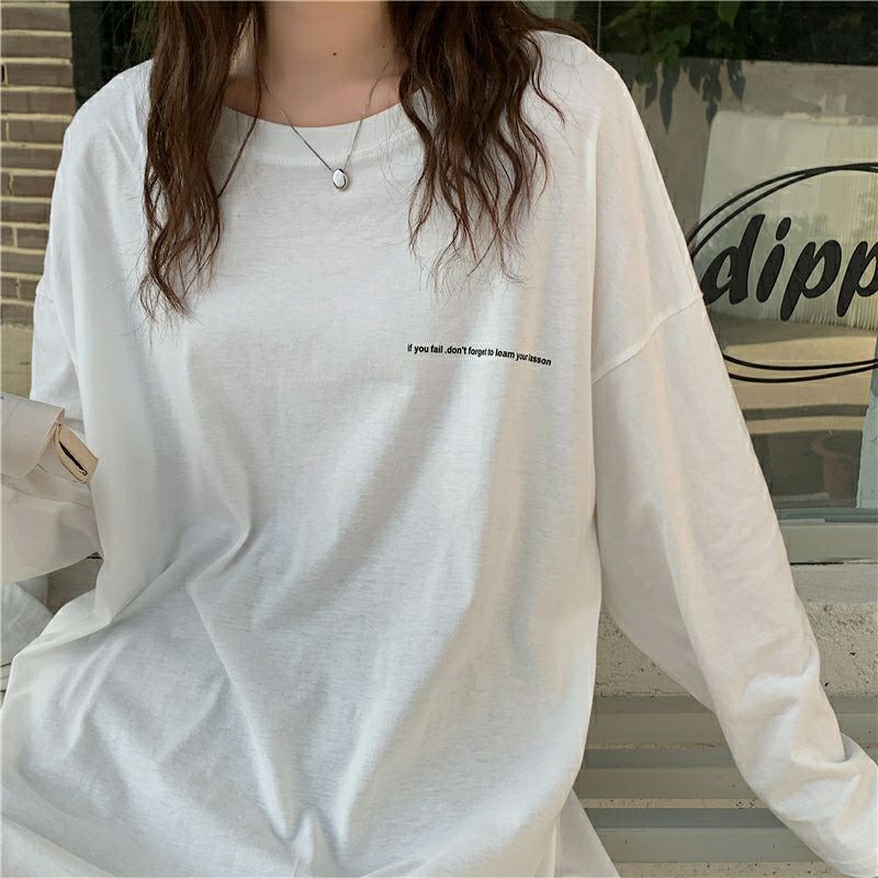 Áo thun dài tay nam nữ, áo phông dài tay unisex form rộng chất cotton dày đẹp in hình chữ xinh