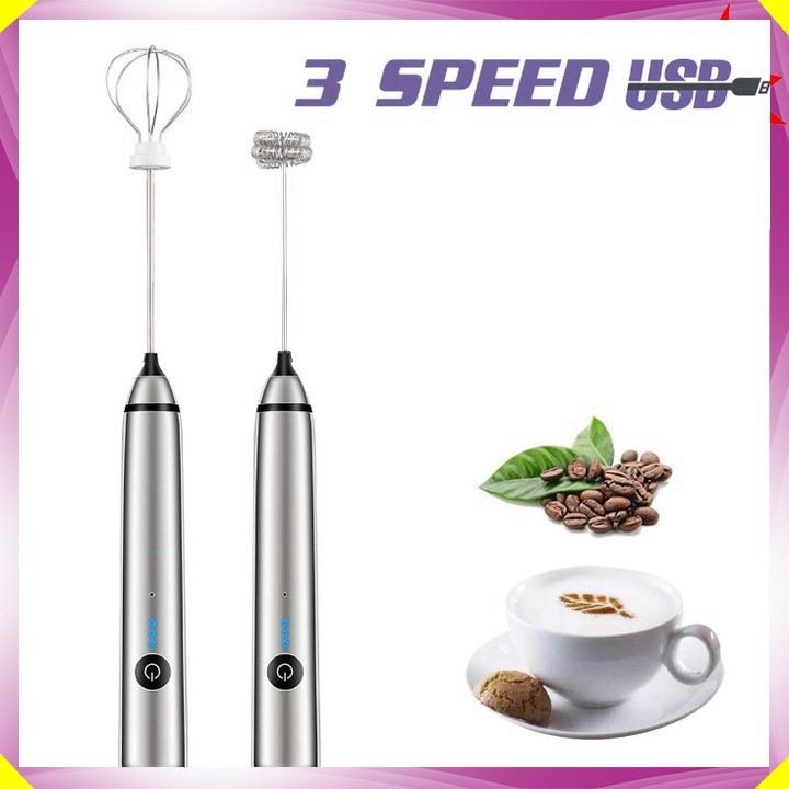 Máy cầm tay tạo bọt cafe, sữa, máy đánh trứng MFB1501D - Tích hợp 3 tốc độ - Trọng lượng: 210gr - Điện áp: 3.5V