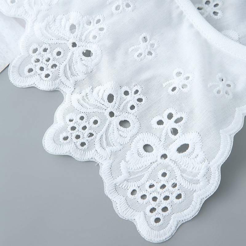 Khăn Choàng Cổ Thắt Nơ Thêu Họa Tiết Hoa Xinh Xắn Cho Nữ