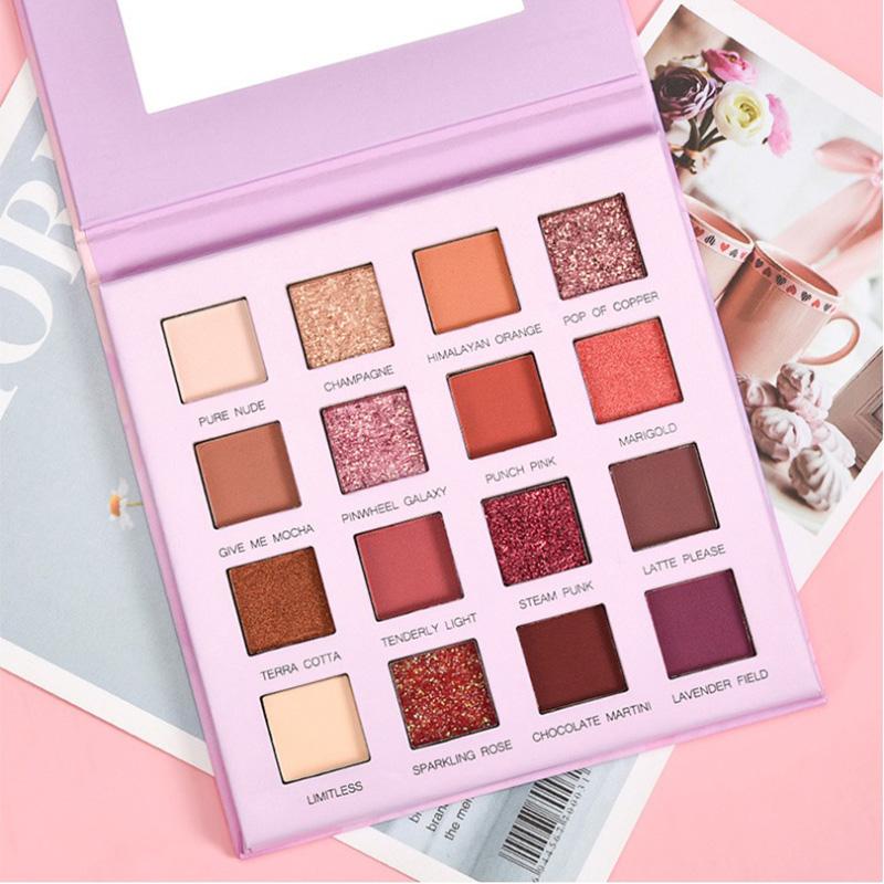 (hàng Mới Về) Bảng Phấn Mắt 16 Màu Lì Lấp Lánh Trang Điểm Cho Nữ | BigBuy360 - bigbuy360.vn