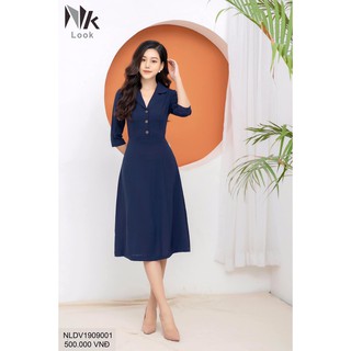 ĐẦM DÁNG XOÈ CỔ VEST