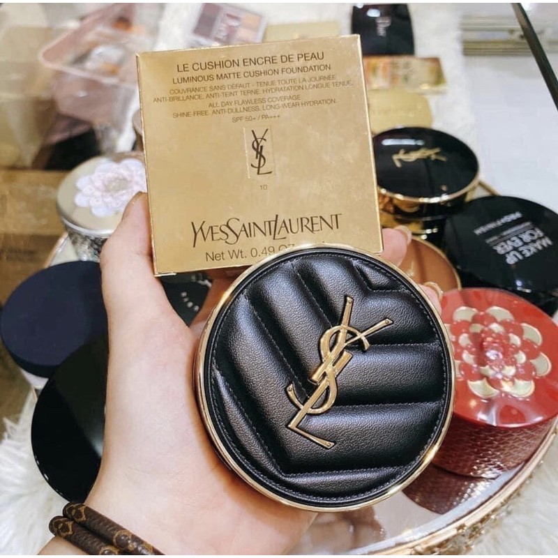 [CUSHION YSL] Phấn Nước YSL Le Cushion Encre De Peau Luminous Matte Cushion Foundation ( Bản Vỏ Da Mới Nhất) | BigBuy360 - bigbuy360.vn
