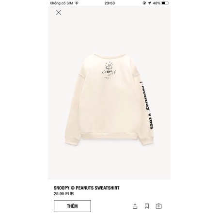 ANU599 - ÁO NỈ NỮ MÀU BE BO GẤU CÚN SNOOPY | BigBuy360 - bigbuy360.vn