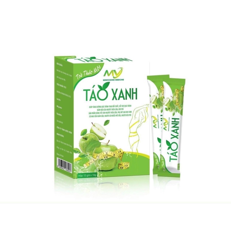 Trà thảo mộc táo xanh 1 hộp 15 gói siêu giảm cân vóc dáng thon gọn